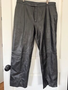 Vintage Rem Garson Black Leather Pants - 100% Genuine Lambskin - Size 16P